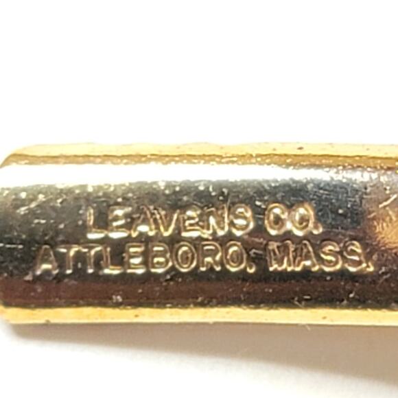 VTG 60s Cub Scouts Tie Bar Youth Size Gold-tone White Enamel BSA Clip Uniform - Picture 4 of 4